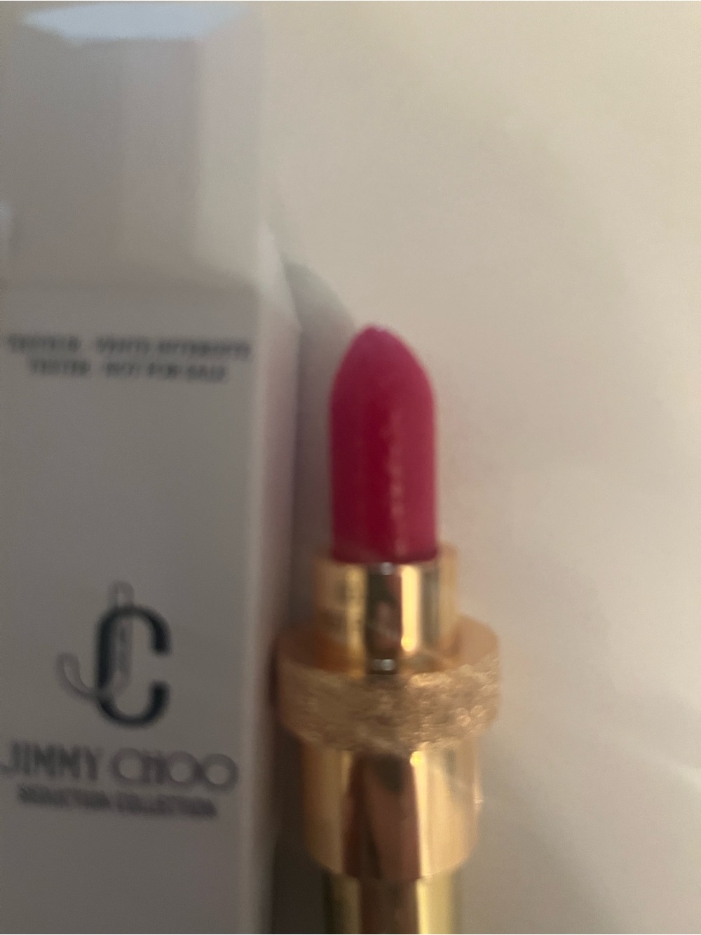 Jimmy Choo Satin Lip Colour in Hot Pink - Picture 3 of 5